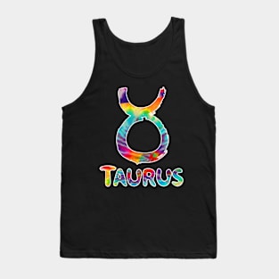 Taurus tie dye Tank Top